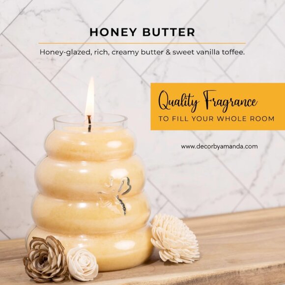 Honey Butter Scented Baby Beehive Glass Jar - Picture 1 of 2